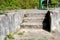 Little stairs out of concrete in geeste emsland germany