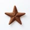 Little Star: Brown Crocheted Wool Starfish With Terracotta And Nautical Detail
