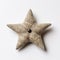Little Star Contemporary Tweed Star Decoration With Linen Fabric And Brown Button