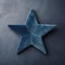 Little Star Handcrafted Blue Velvet Star Shaped Pillow With Realistic Textures