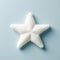 Little Star Knit White Starfish On Blue Background