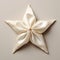 Little Star: Meticulously Crafted Silk Napkin Artwork In Ivory