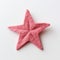 Little Star: Pink Tweed Crocheted Star With Detailed Nautical Texture