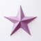 Little Star: Purple Leather Edge Wall Sculpture And Installation