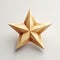Little Star: Wooden Ornament On White Background