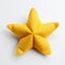 Little Star: Yellow Star Shaped Cushion In The Style Of Kunio Okawara
