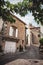 Little street in Le Castellet, a little village in Provence, France