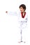 Little tae kwon do boy martial art