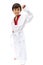 Little tae kwon do boy martial art