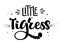 Little Tigress hand draw calligraphy script lettering whith dots, splashes and whiskers decore