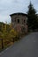 Little tower in german village Stolberg at autumn