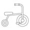Little tricycle icon, outline style