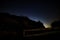 Little Tujunga canyon -  Dark skies between San Fernando valley and Santa Clarita valley in Los Angeles county california