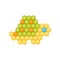 Little turtle made of multicolored children s mosaic. Educational game for kids. Flat vector design