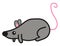Little ugly mouse, illustration, vector