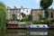 Little Venice canal, houses and house boat in London