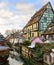 The little Venice of Colmar - is a picturesque old tourist area near the historic center of Colmar, Haut-Rhin, Alsace, France