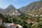 The little village of Hermigua surrounded with mountains La Gomera