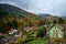 Little village in mountains autumnal view, Murbach