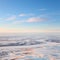 Little village in tundra, top view