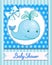 Little whale greeting card