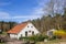 Little white house in the forest of the Drents-Friese Wold