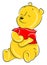 Little winnie the pooh, illustration, vector