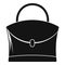 Little woman bag icon, simple style