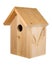 Little wood birdhouse isolated