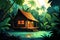 little wooden house in the jungle