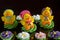 Little yellow chickens Easter decorations