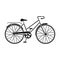 Little yellow children s bicycle. Bicycles for children and a healthy lifestyle.Different Bicycle single icon in black