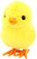 Little yellow Manual Mechanical toy chick doll isolated on transparent white background PNG