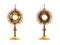 Liturgical vessel gold monstrance