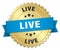 Live 3d gold badge