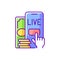 Live betting RGB color icon