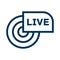 Live broadcast line icon. Reportage, webcast concept symbol
