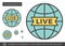 Live broadcasting line icon.