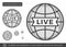 Live broadcasting line icon.