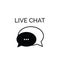 Live chat, call center telemarketing icon or symbol