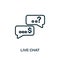 Live Chat icon. Line style simple element from e-commerce icons collection. Pixel perfect simple live chat icon for web design,