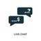 Live Chat icon. Monochrome style design from e-commerce icon collection. UI. Pixel perfect simple pictogram live chat icon. Web de