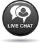 Live chat icon web button black