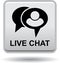 Live chat icon web button gray