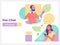 Live chat service, social media communication, networking, chatting, messaging isometric concept for web landing page