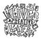 Live a creative life quote. Vector design.