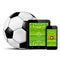 Live football and soccer online on mobile phone and tablet with tactical scheme on screen