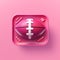 Live Football streaming Pink Icon, Badge, Button for broadcasting. application or online football stream.