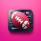 Live Football streaming Pink Icon, Badge, Button for broadcasting. application or online football stream.