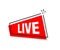 Live icon, great design for any purposes. Live stream sign. Digital background. Vector illustration.